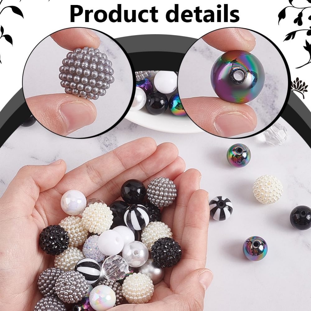 106pcs Chunky Beads 12 Styles  - مراجعة Crafting Resin وسعره