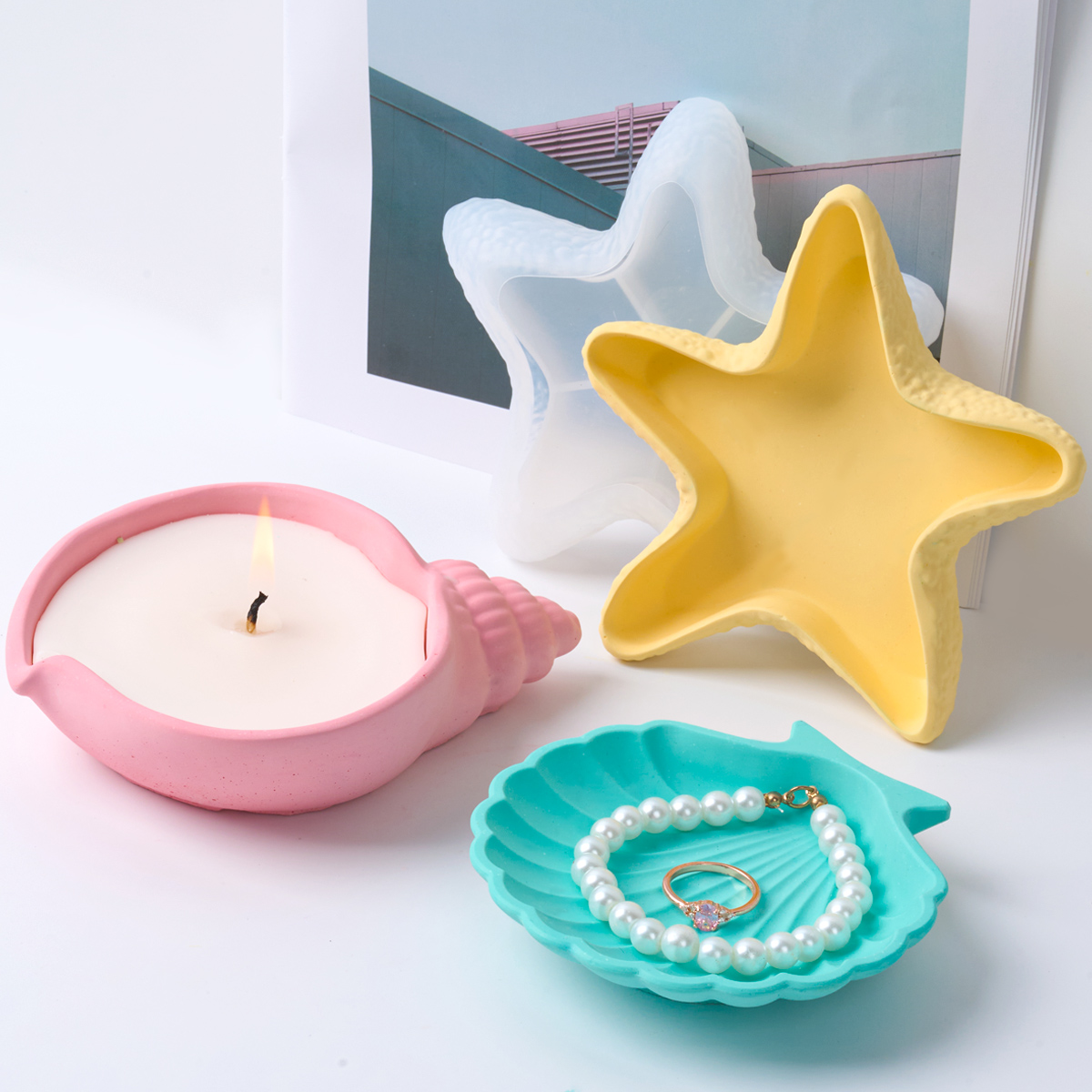 DIY Concrete Starfish Starage  - مراجعة Serving Tray Mold وسعره
