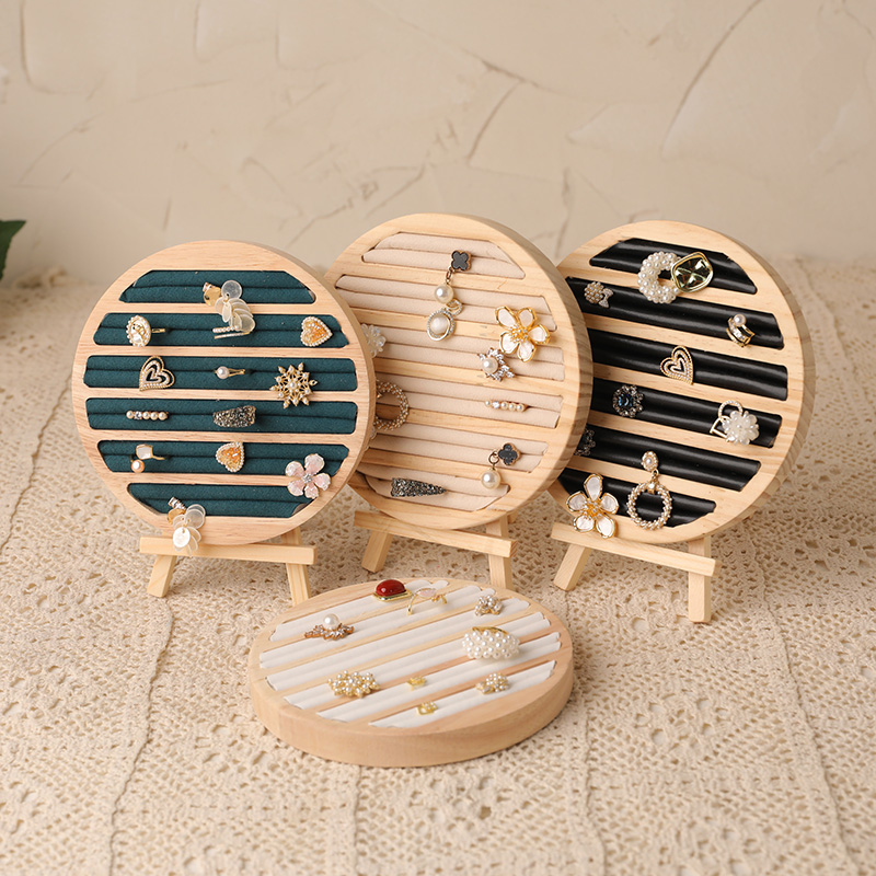 Wood Round Shape Jewelry Tray  - مراجعة Wood Ring Blank وسعره