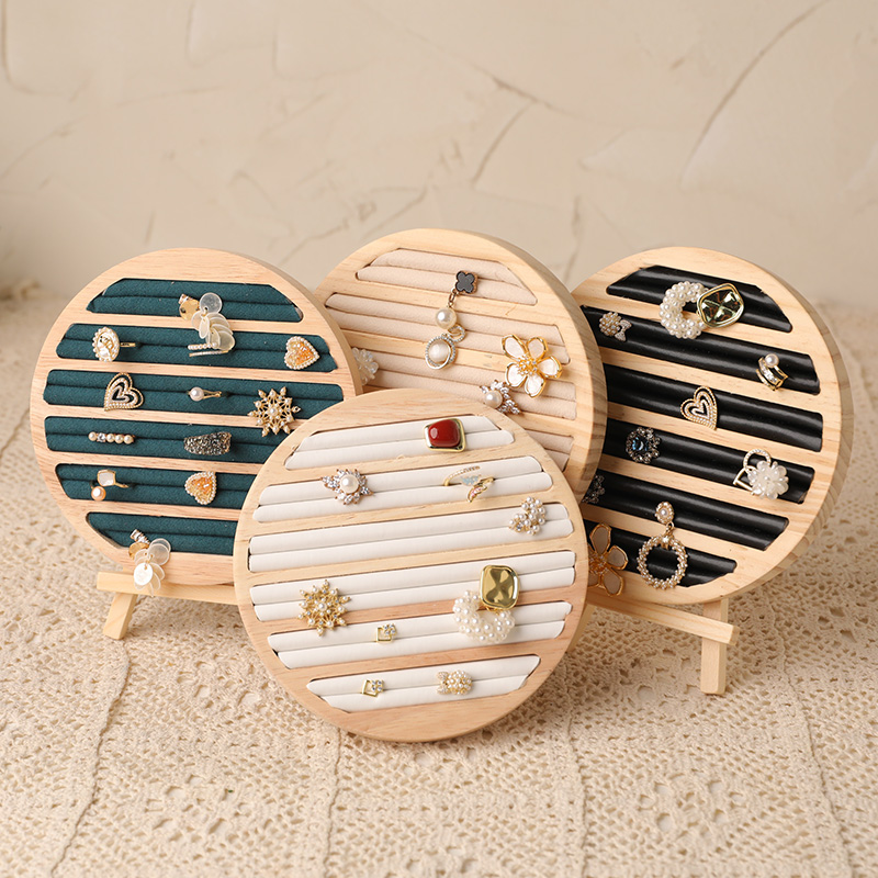 Wood Round Shape Jewelry Tray  - مراجعة Wood Ring Blank وسعره