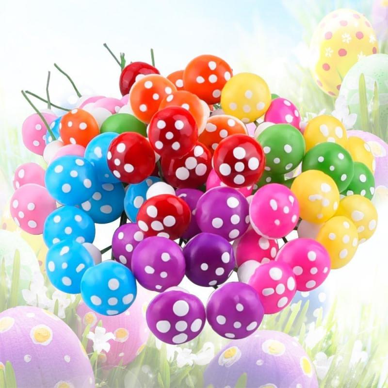 10-80PCS Mini Color Mushroom D - مراجعة Terrarium Moss Art وسعره