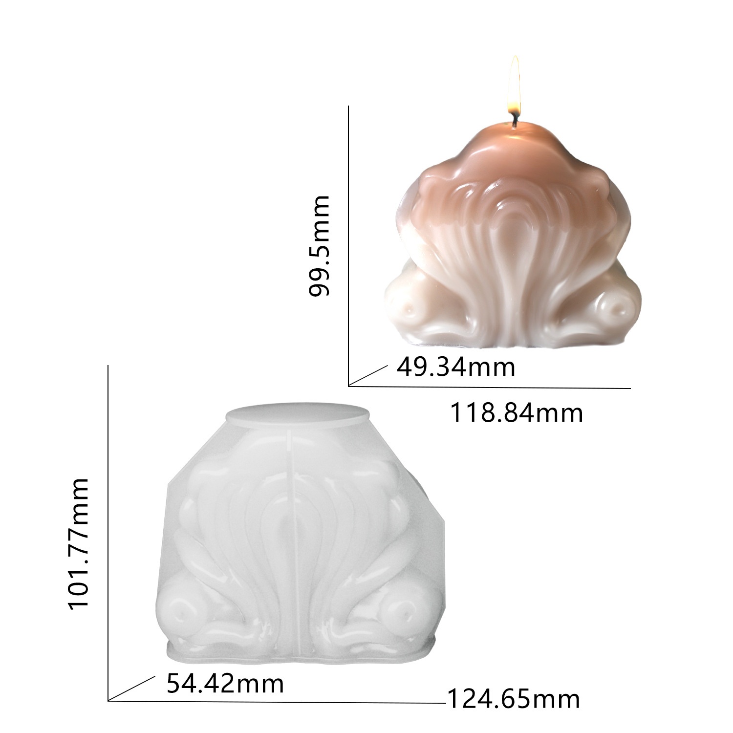 Ocean Shell Candle Silicone Mo - مراجعة Resin Ocean Wave Mold وسعره