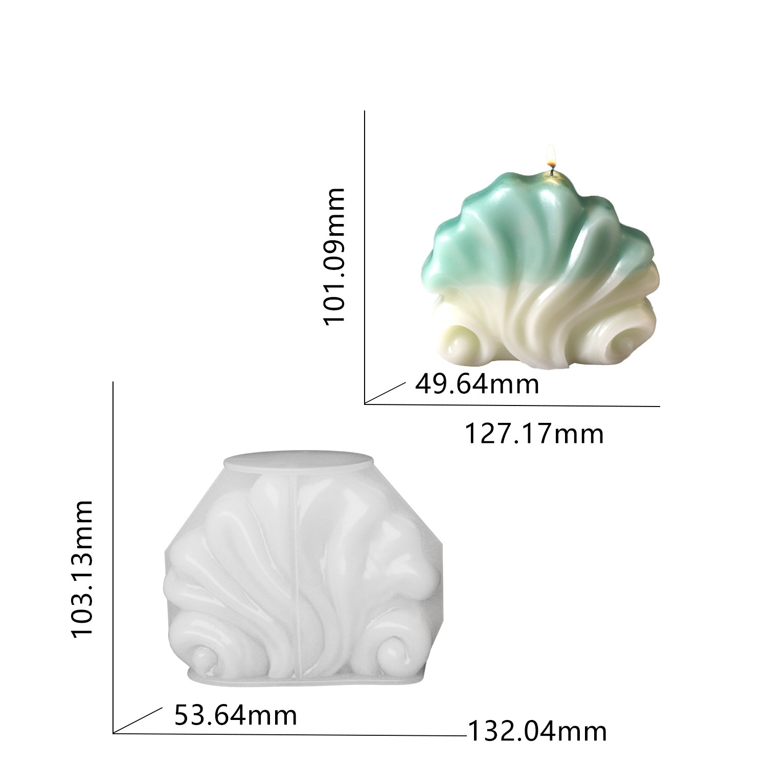 Ocean Shell Candle Silicone Mo - مراجعة Resin Ocean Wave Mold وسعره