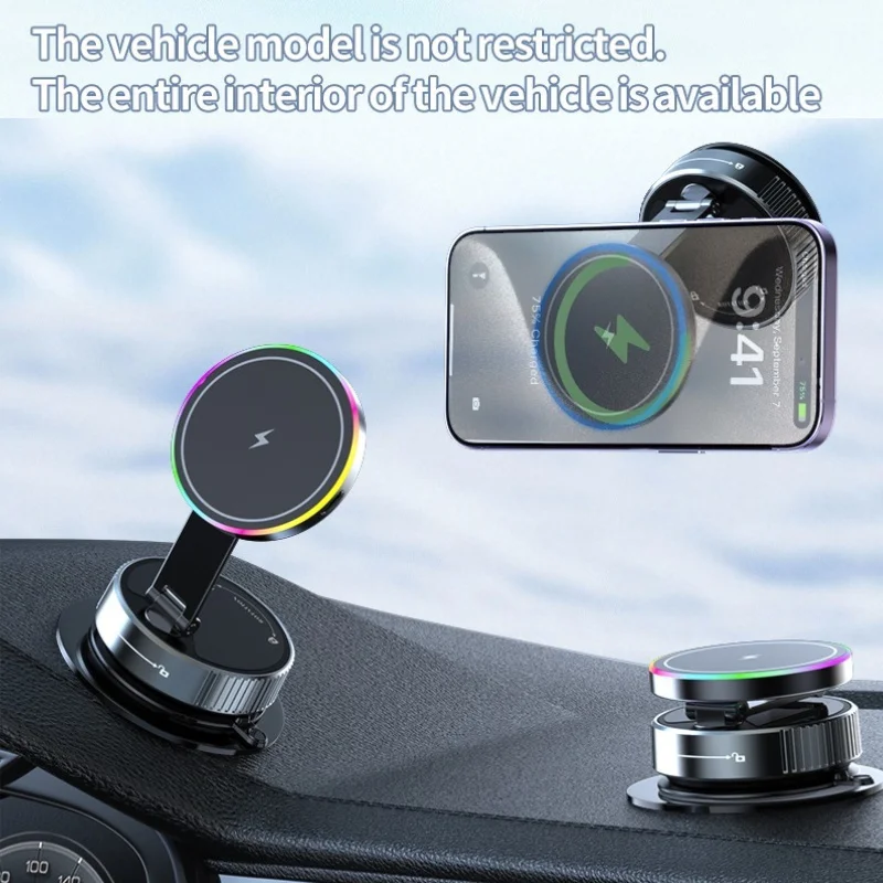 15W Wireless Car Charger Phone - مراجعة Vacuum Chamber Small وسعره