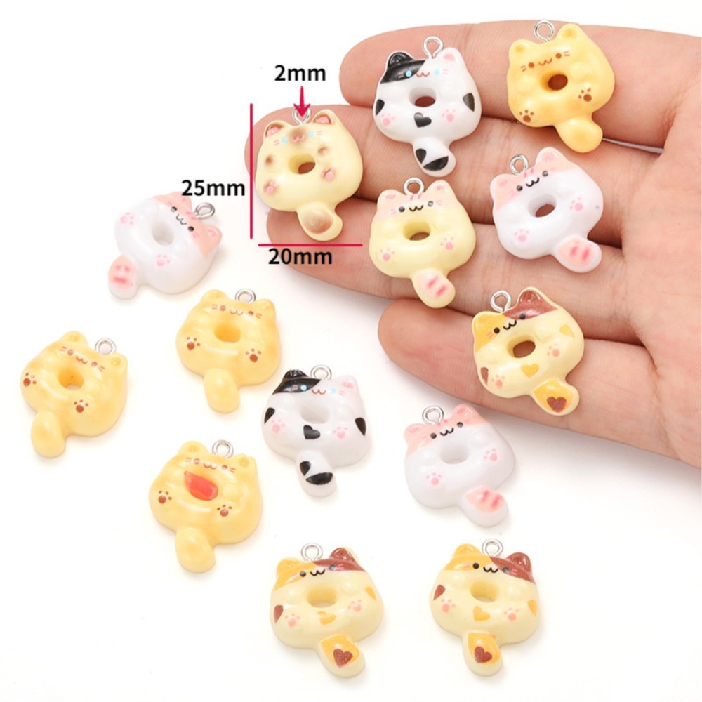 10Pcs Kawaii Cartoon Cat Resin - مراجعة Resin Crafts Diy وسعره
