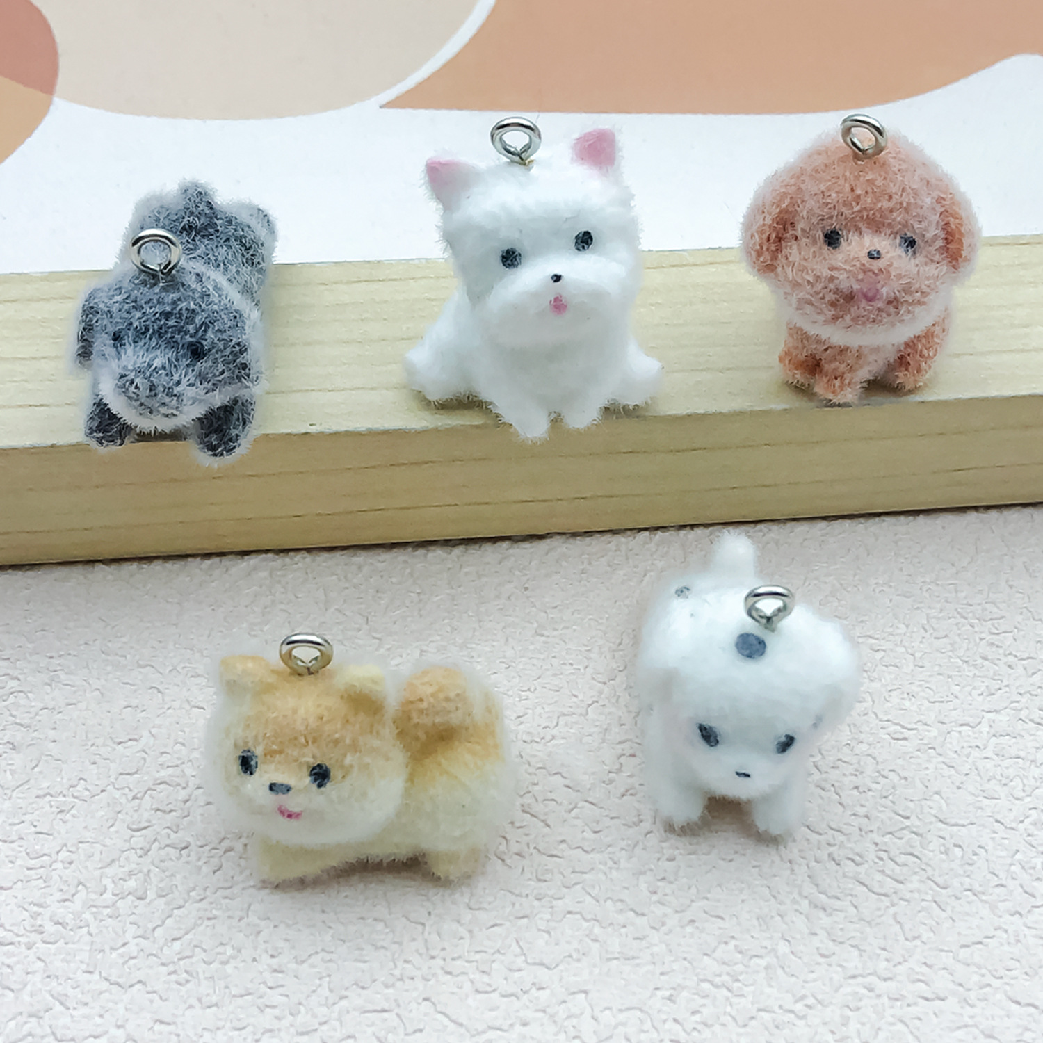 5pcs&1pc Flocked Resin Animal  - مراجعة Resin Craft Kit وسعره