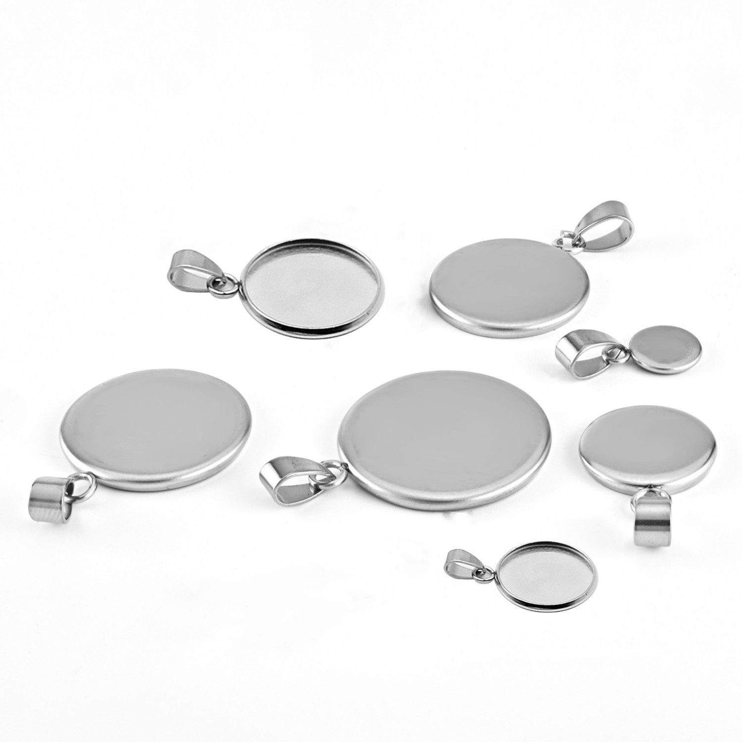 10pcs 316 Stainless Steel 6~20 - مراجعة Bezels Set Pendant وسعره