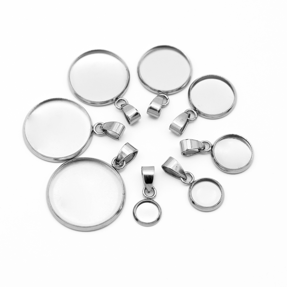 10pcs 316 Stainless Steel 6~20 - مراجعة Bezels Set Pendant وسعره