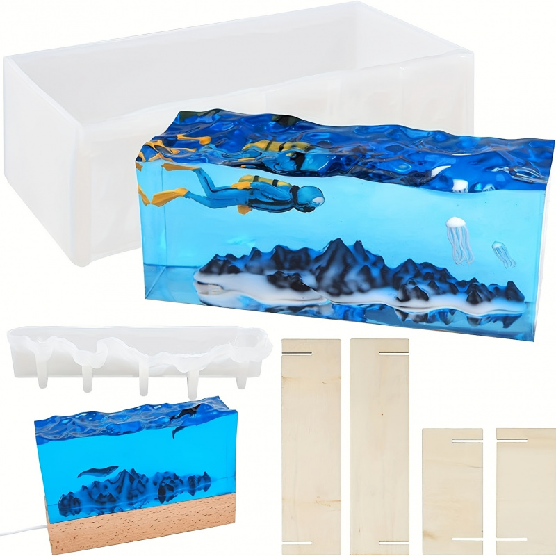 1Set of Ocean Wave Resin Molds - مراجعة Resin Ocean Wave Mold وسعره