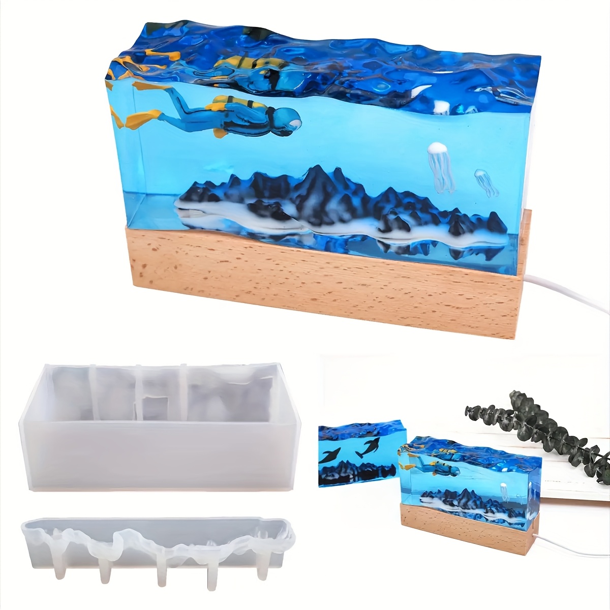 1Set of Ocean Wave Resin Molds - مراجعة Resin Ocean Wave Mold وسعره