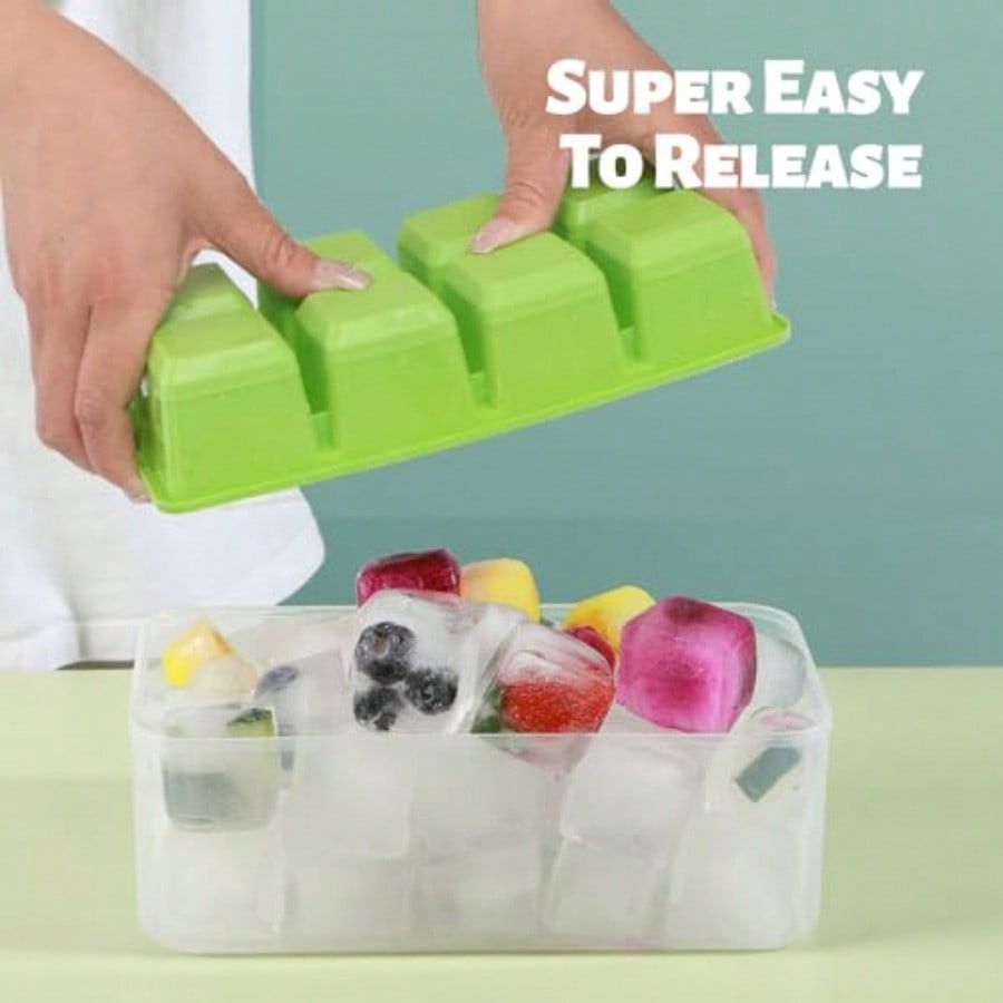 Ice Trays For Freezer With Lid - مراجعة Silicone Mold Tray وسعره