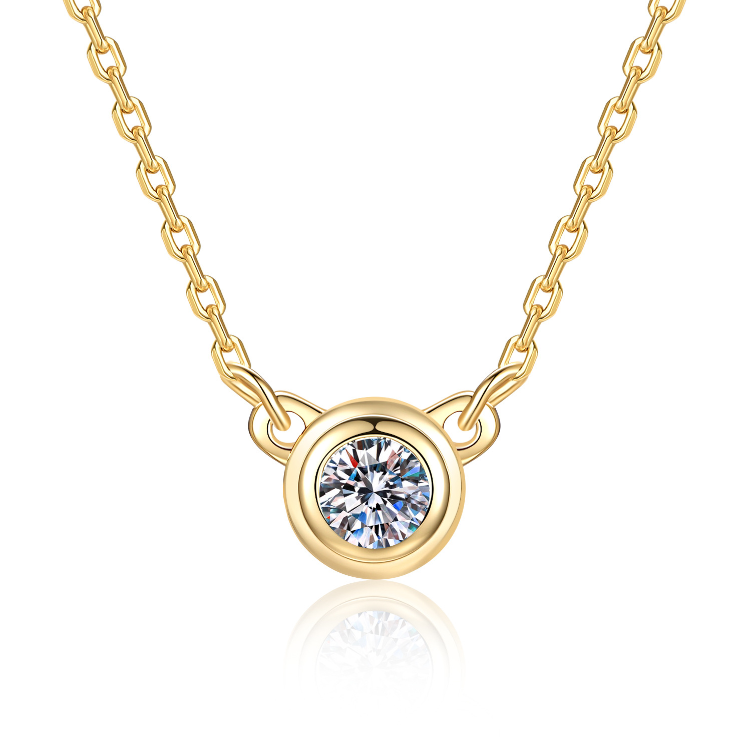 S925 Sterling Silver Moissanit - مراجعة Bezels Set Pendant وسعره