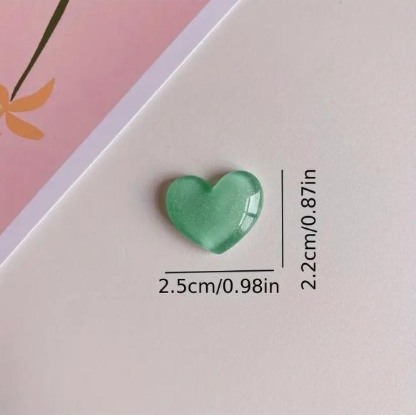 6pcs Colorful Heart Shaped Fri - مراجعة Resin Glitter Pack وسعره