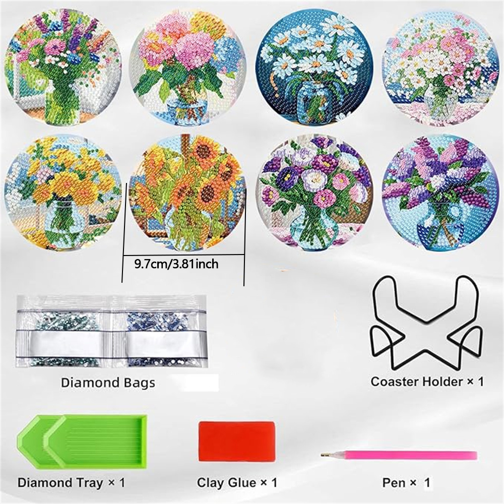 8-piece set of diamond paintin - مراجعة Resin Craft Kit وسعره
