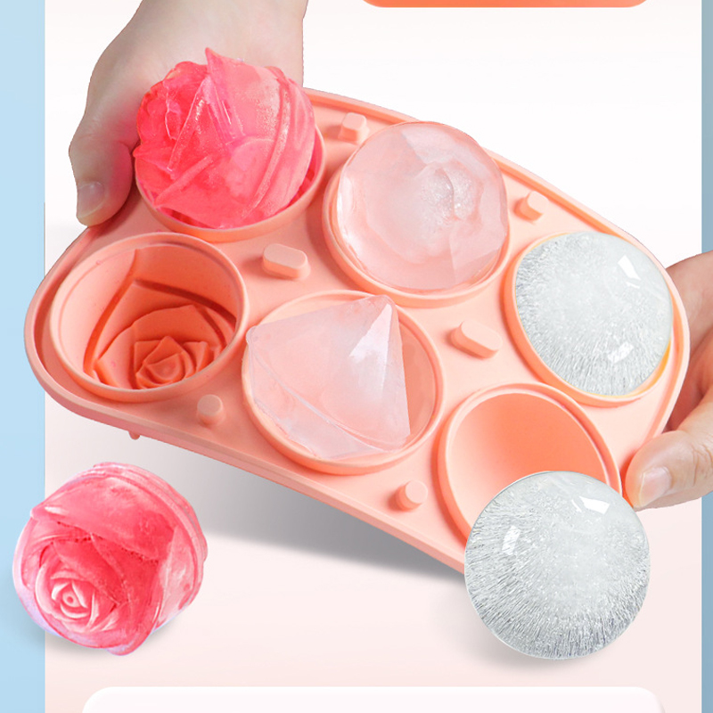 3D Rose Diamond Round Ice Cube - مراجعة Coaster Mold Round وسعره