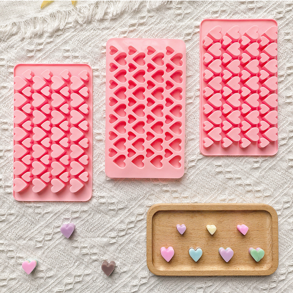 56 cavity size heart-shaped ch - مراجعة Silicone Mold Tray وسعره