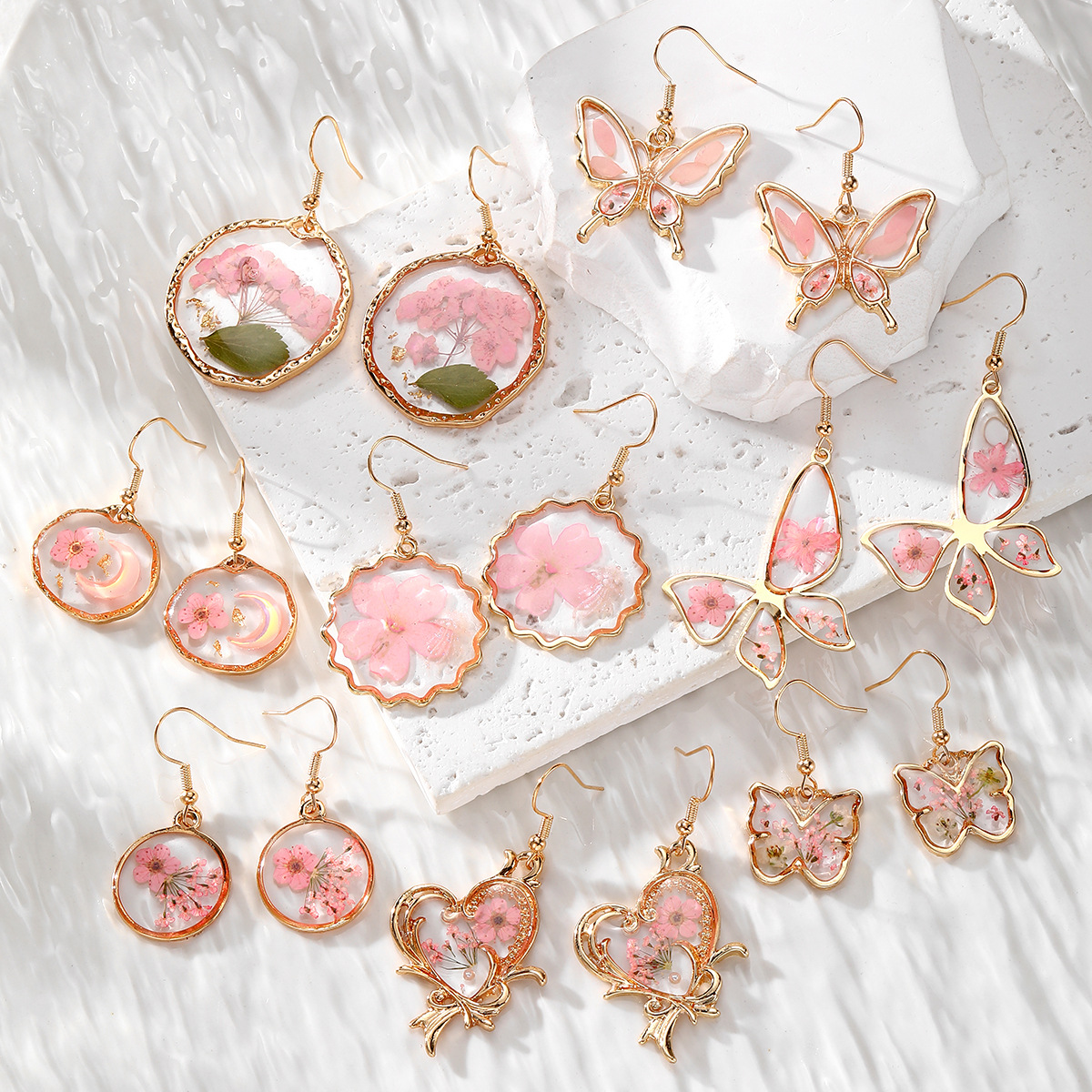New Dried Flower Dangle Earrin - مراجعة Dried Flower Bulk وسعره
