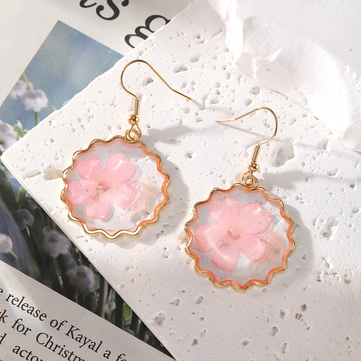 New Dried Flower Dangle Earrin - مراجعة Dried Flower Bulk وسعره