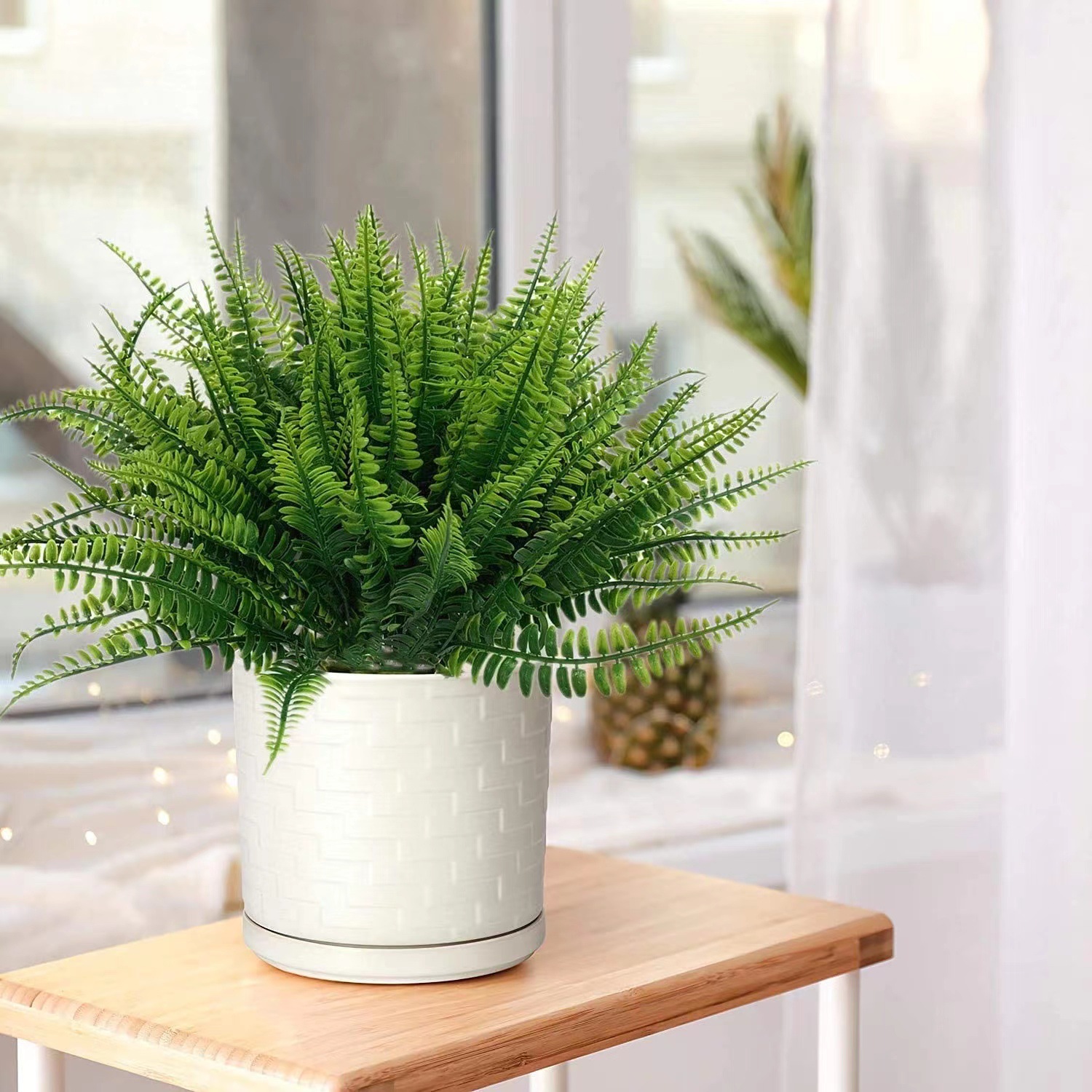 Artificial Persian Ferns Flowe - مراجعة Terrarium Moss Art وسعره