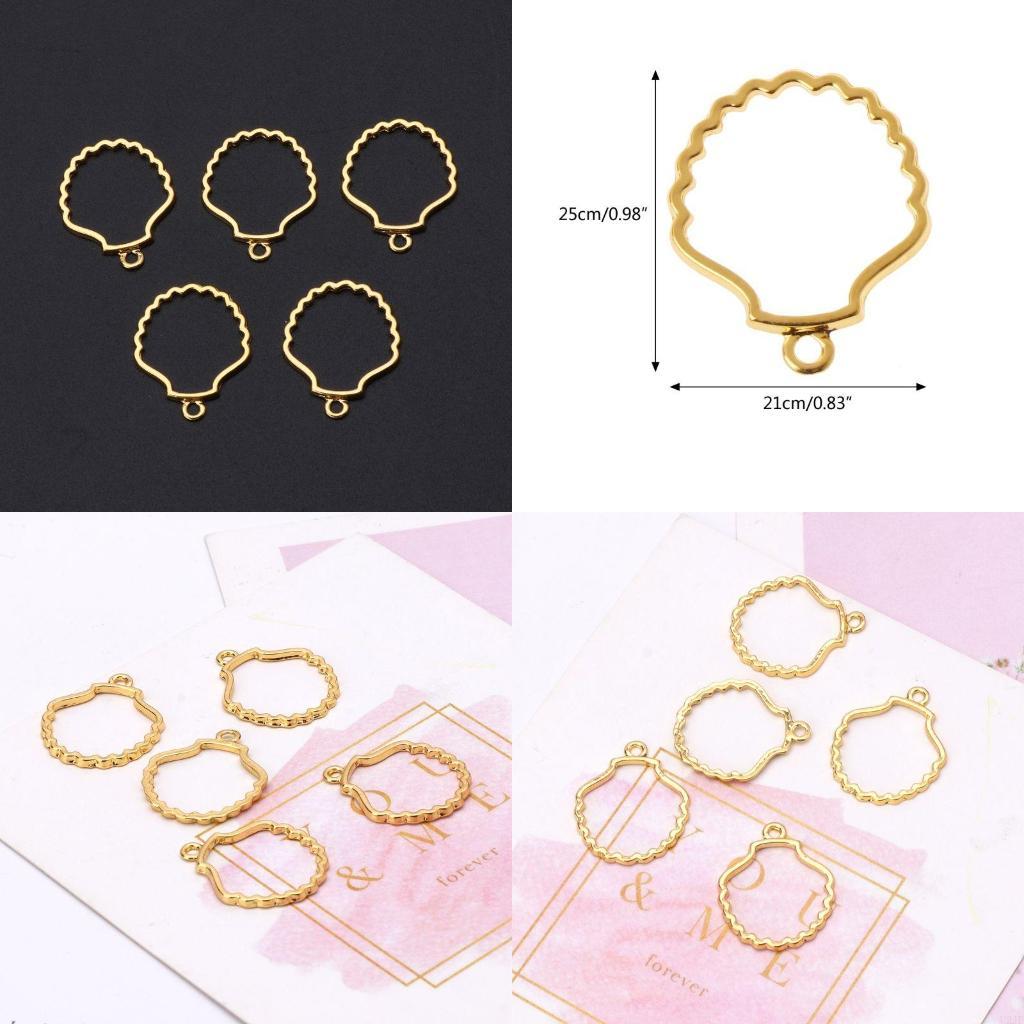   5Pcs Blank Frame Pendant for - مراجعة Bezels Set Pendant وسعره