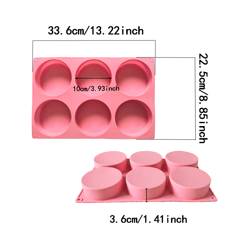 1pc 6-cavity large round disc  - مراجعة Coaster Mold Round وسعره