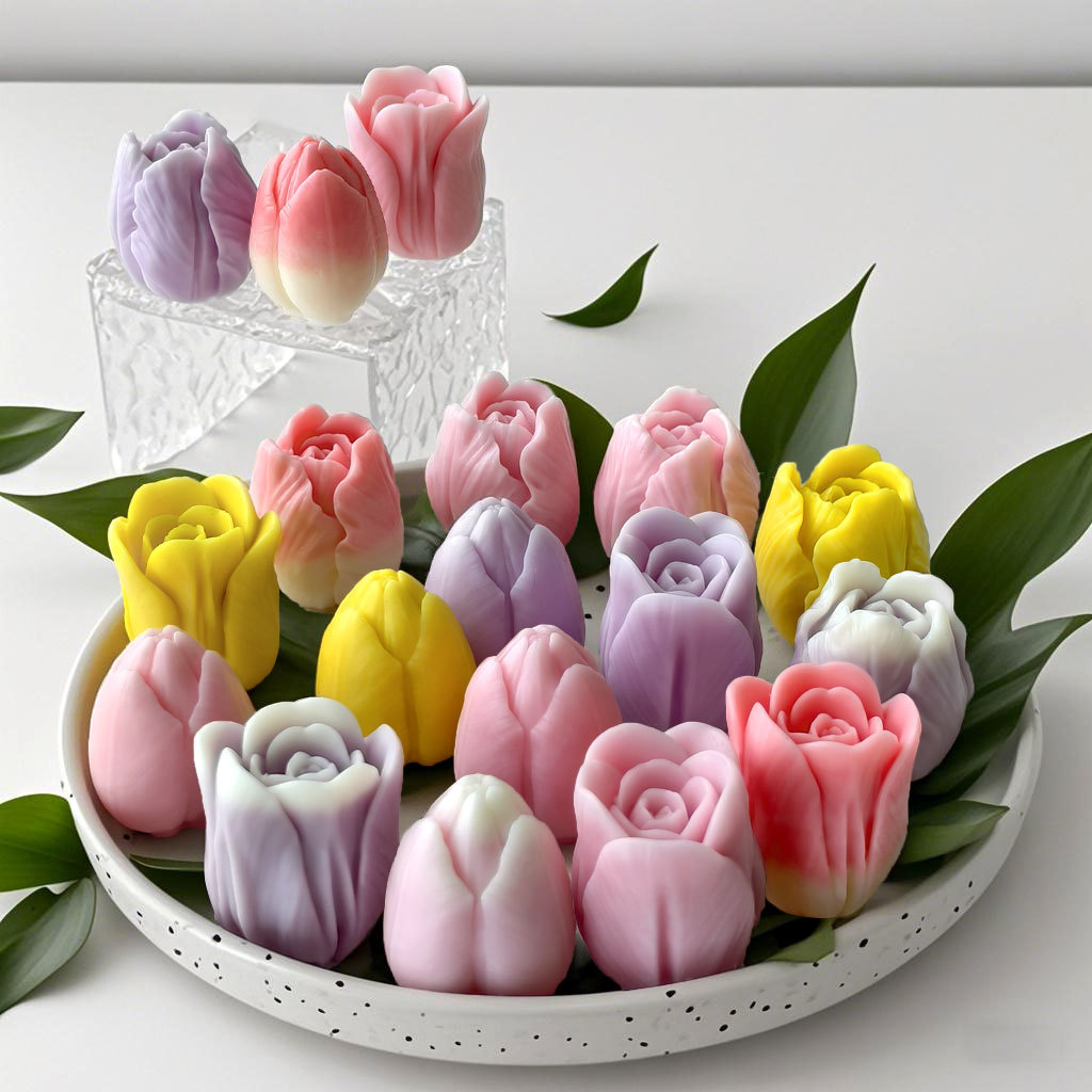 DIY tulip candle silicone mold - مراجعة Flower Preservation Resin وسعره