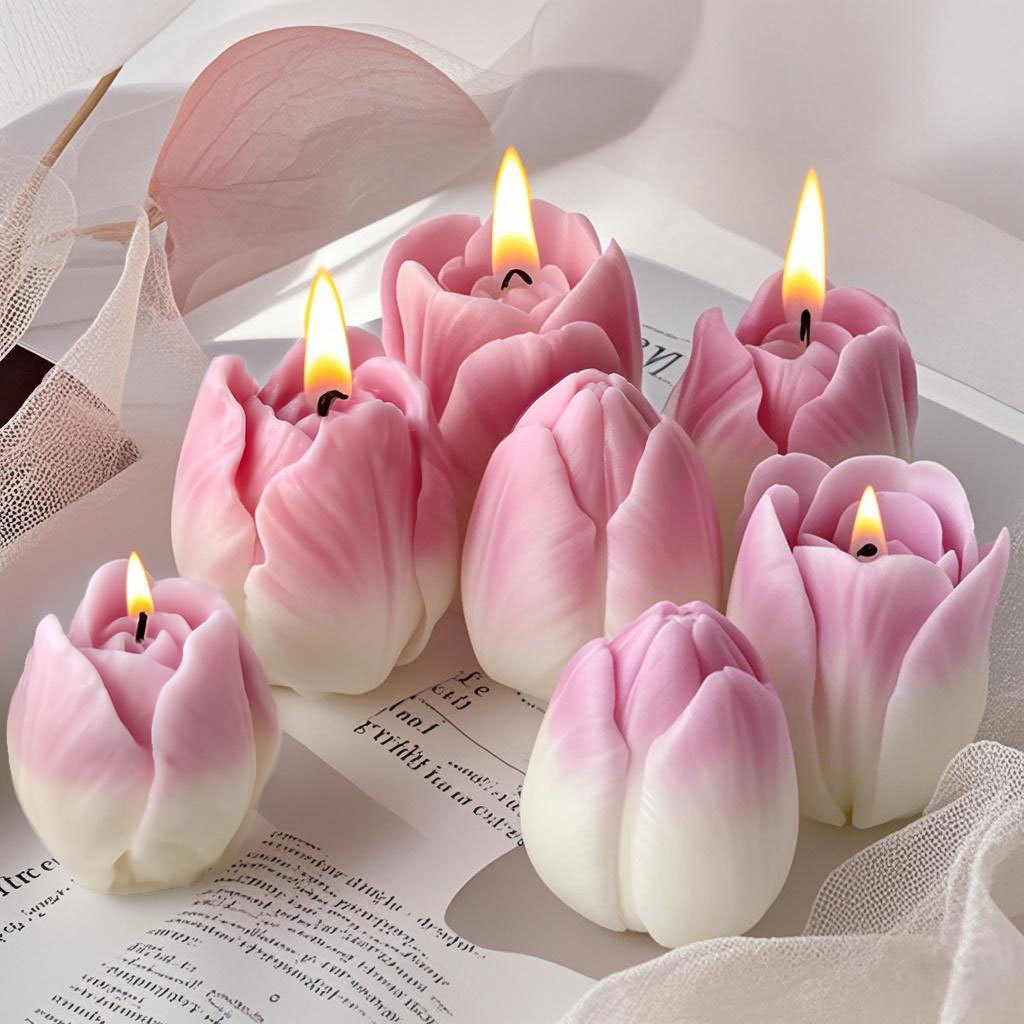 DIY tulip candle silicone mold - مراجعة Flower Preservation Resin وسعره