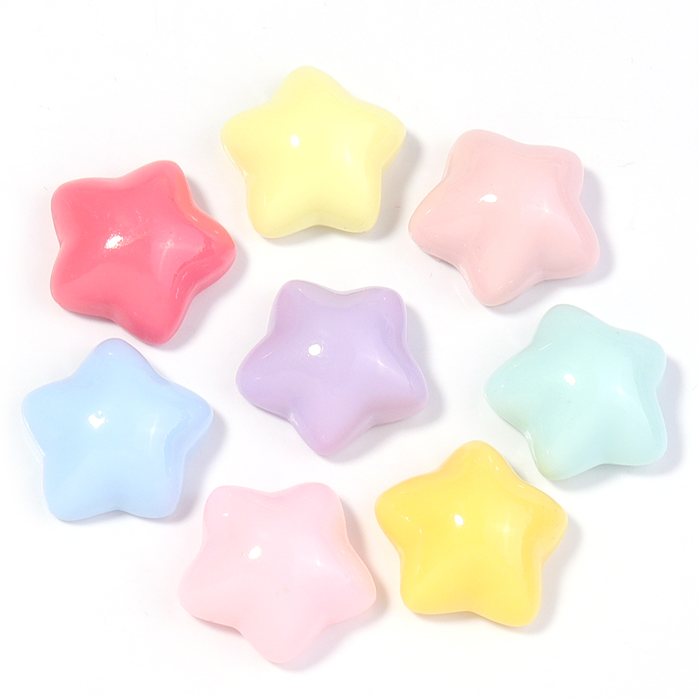 50pcs/lot 16mm Colorful Star R - مراجعة Resin Crafts Diy وسعره