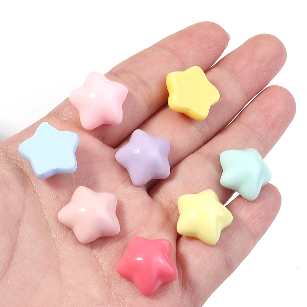 50pcs/lot 16mm Colorful Star R - مراجعة Resin Crafts Diy وسعره