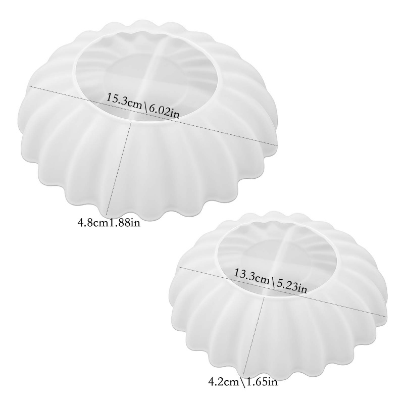 1 Epoxy plaster origami wave e - مراجعة Coaster Mold Round وسعره