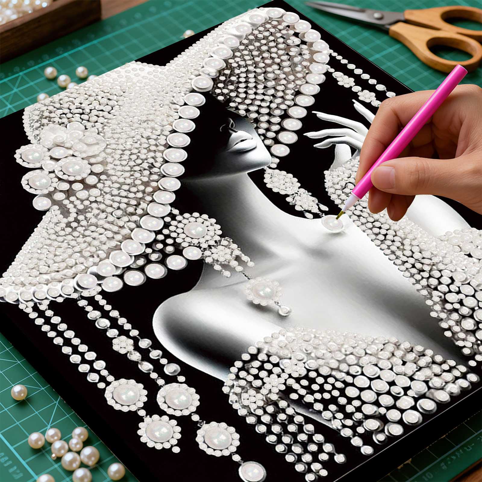 DIY Ladies Pearl Diamond Paint - مراجعة Resin Craft For Beginners وسعره