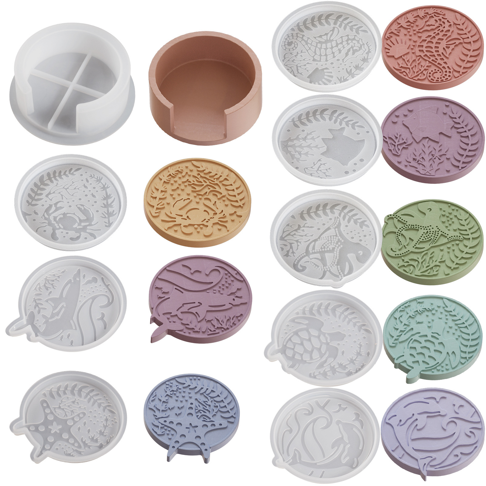 Plaster Coaster Storage Base M - مراجعة Resin Ocean Wave Mold وسعره