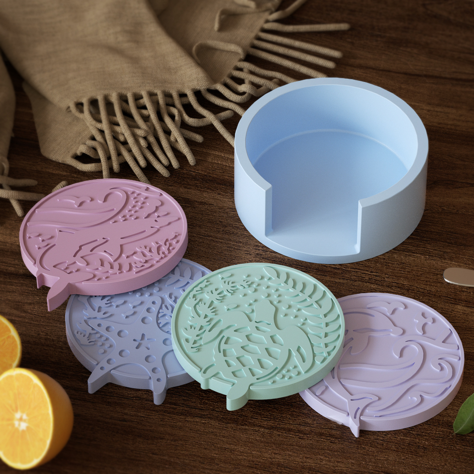 Plaster Coaster Storage Base M - مراجعة Resin Ocean Wave Mold وسعره