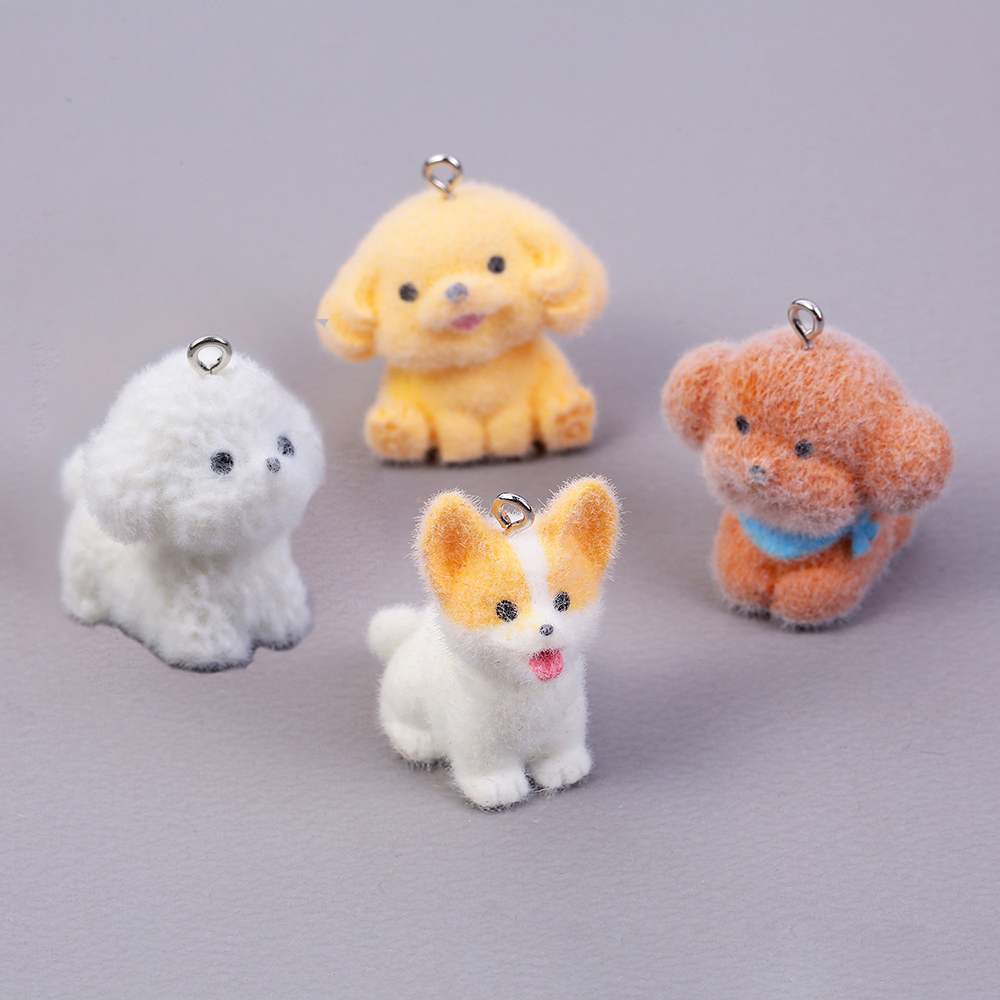 10pcs Flocking Puppy Dog Resin - مراجعة Resin Craft Projects وسعره