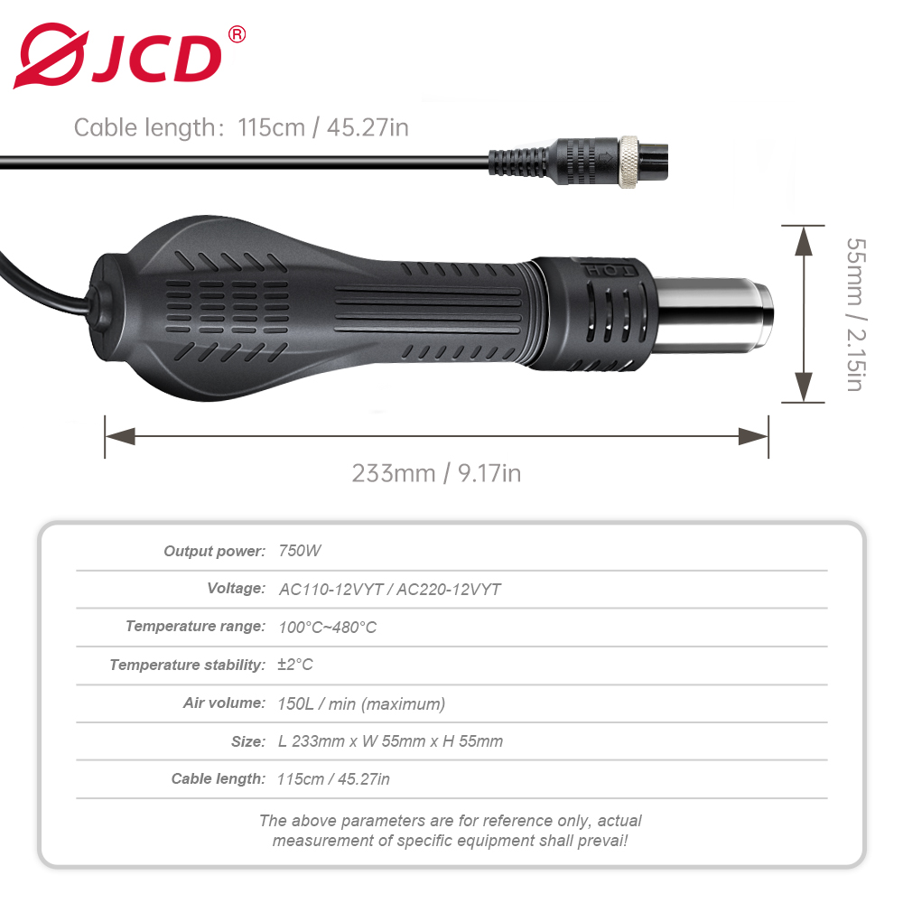 JCD HOT AIR GUN Soldering stat - مراجعة Heat Gun Small وسعره