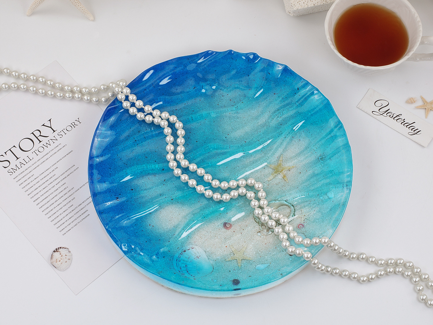 Sea Wave Tray Crystal Epoxy Re - مراجعة Resin Ocean Wave Mold وسعره