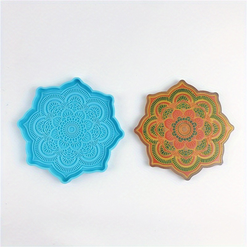 Mandala Coaster Silicone Mold  - مراجعة Coaster Mold Round وسعره