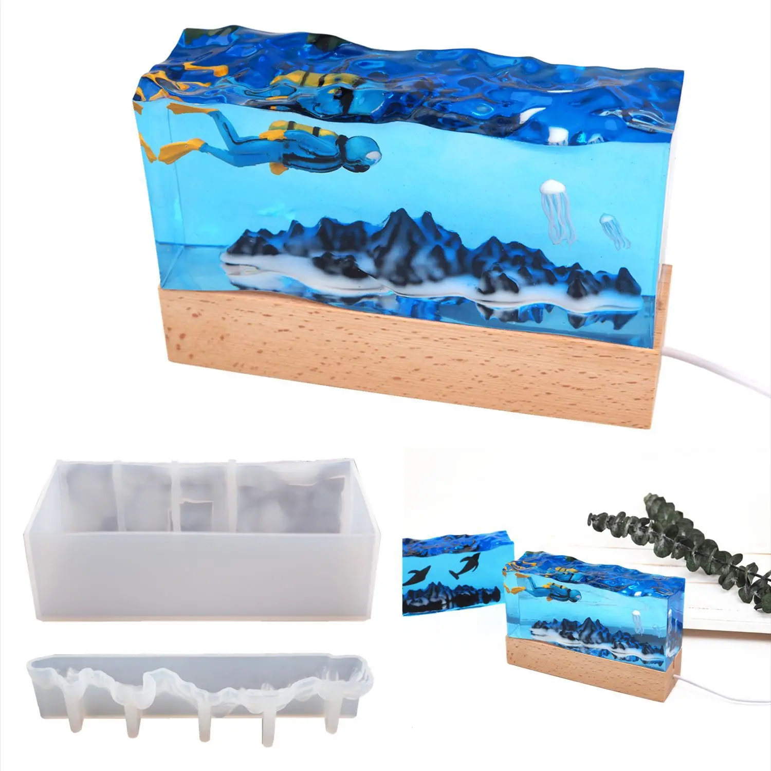 1set New Sea Wave Resin Mold,  - مراجعة Resin Ocean Wave Mold وسعره