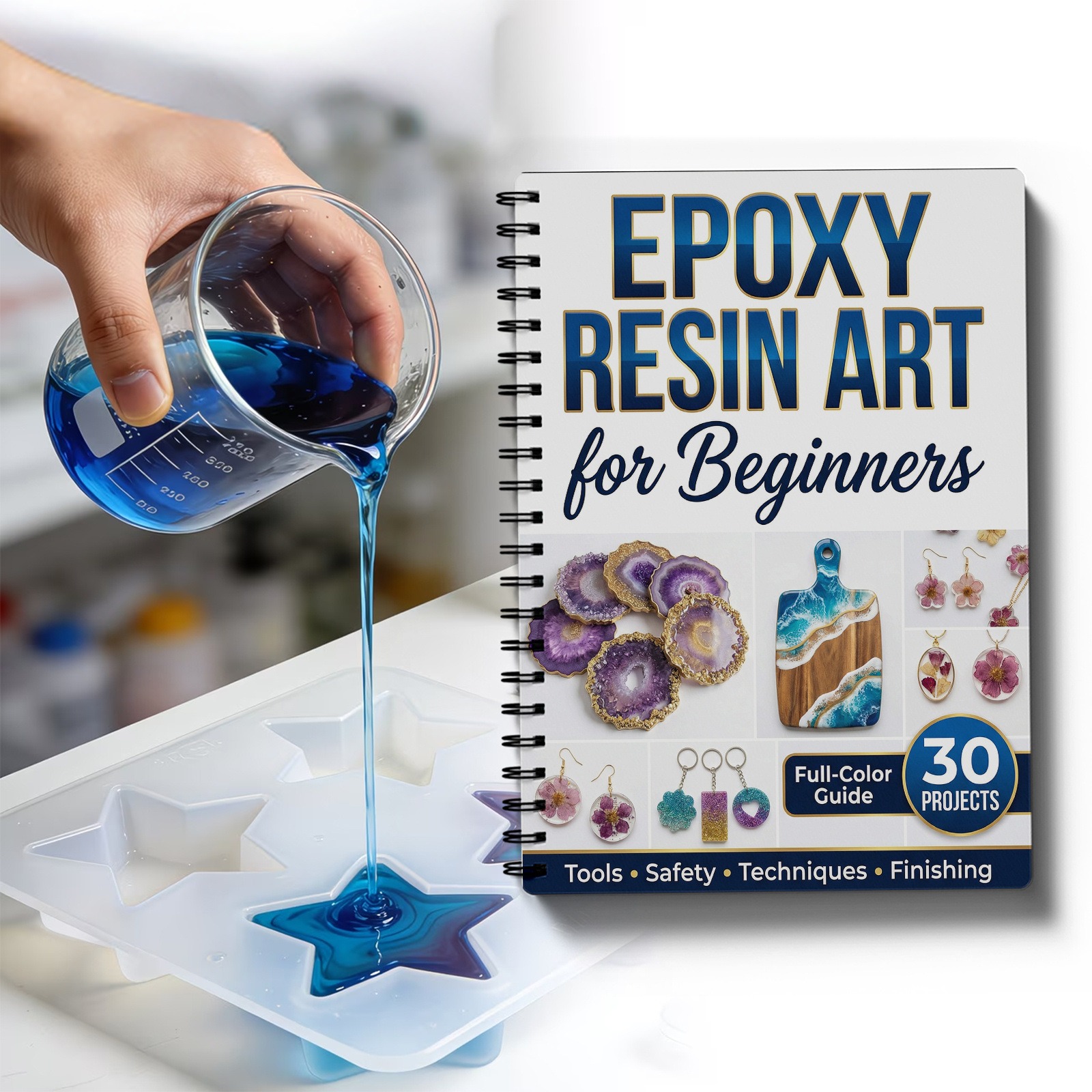 Epoxy Resin Art Book Guide Lea - مراجعة Resin Craft For Beginners وسعره