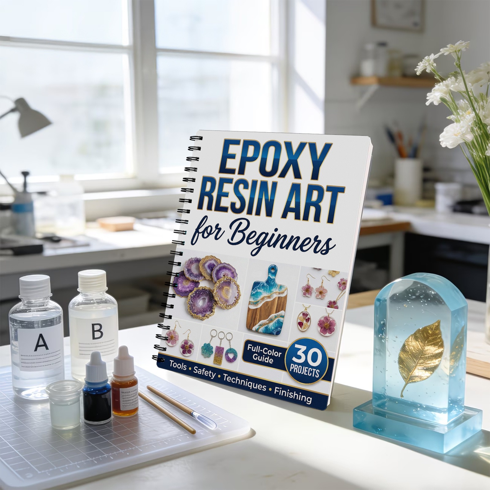 Epoxy Resin Art Book Guide Lea - مراجعة Resin Craft For Beginners وسعره