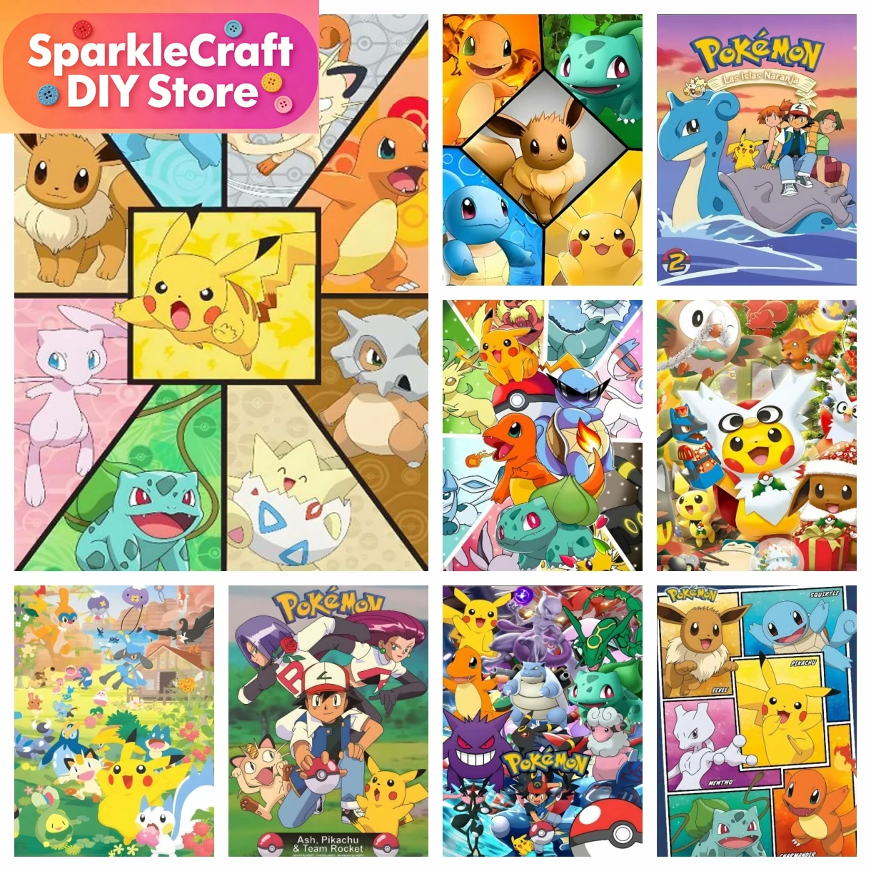 1pc frameless Cartoon Pokemon  - مراجعة Resin Craft Kit وسعره