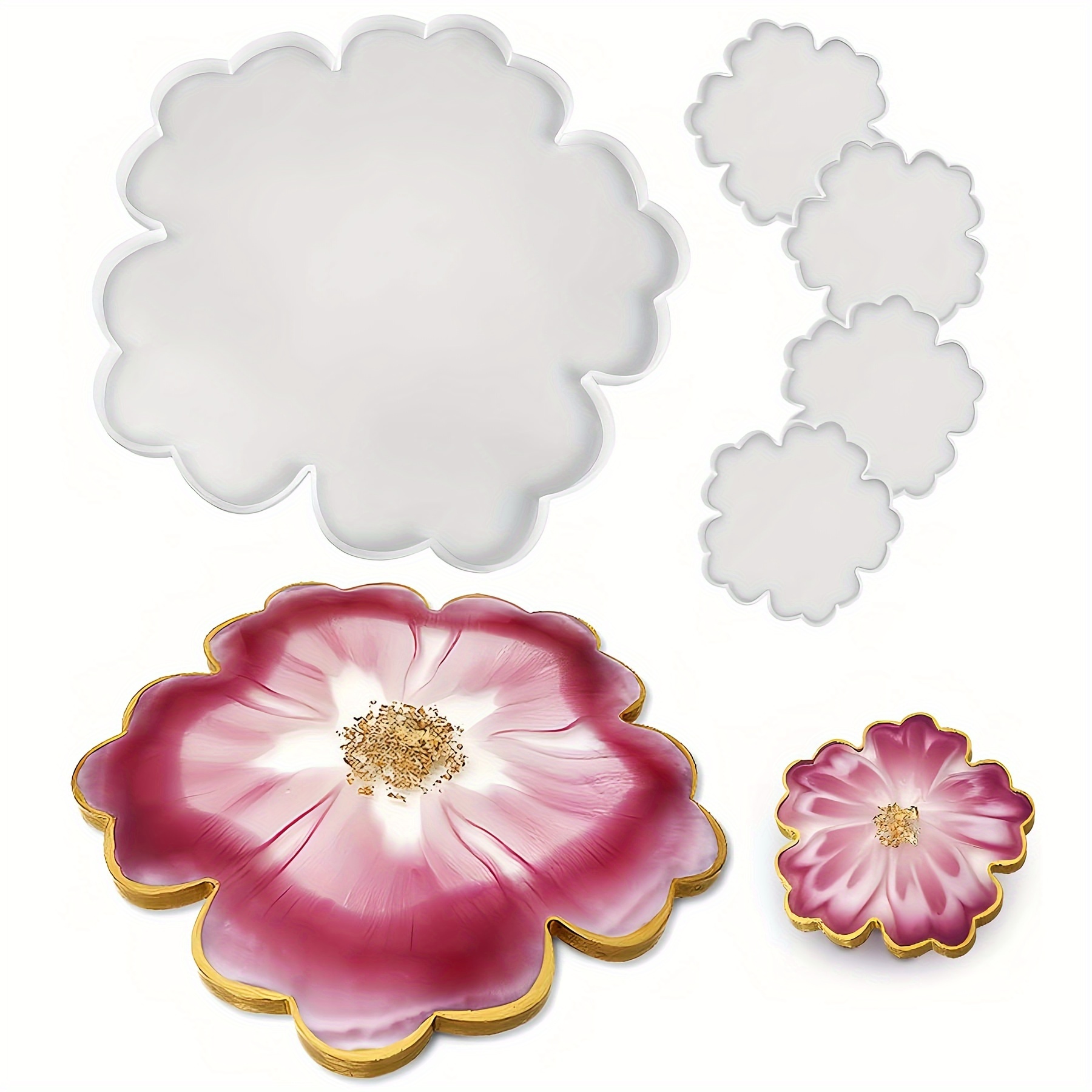 1-piece 13-inch large flower t - مراجعة Serving Tray Mold وسعره