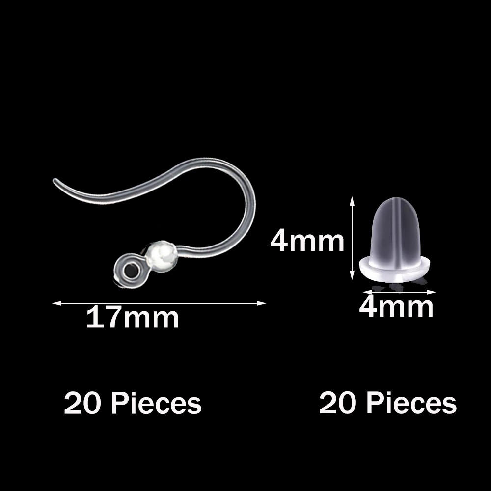 40pcs Clear Plastic Earring Ho - مراجعة Resin Craft Projects وسعره