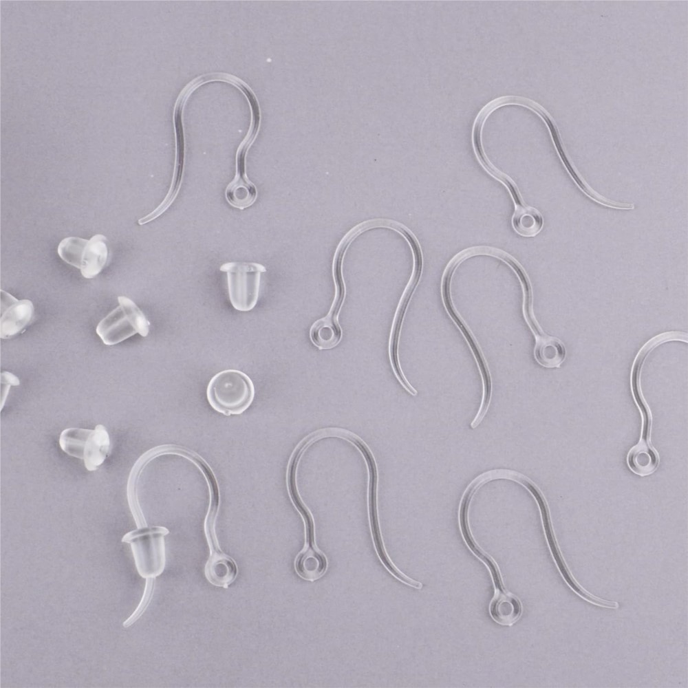 40pcs Clear Plastic Earring Ho - مراجعة Resin Craft Projects وسعره