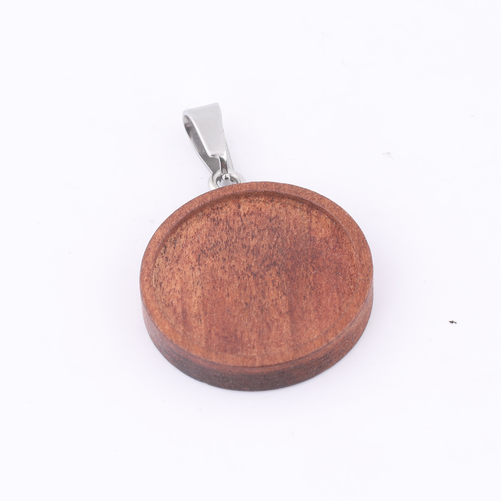 10pcs 20mm Round Wood Cabochon - مراجعة Bezels Set Pendant وسعره