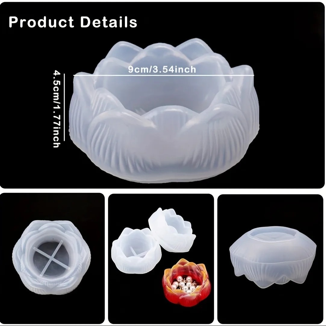 1pc DIY Lotus Flower Silicone  - مراجعة Flower Preservation Resin وسعره