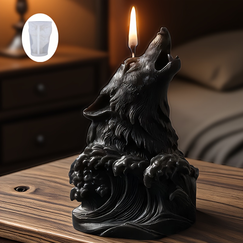 Dramatic Wolf and Ocean Wave C - مراجعة Resin Ocean Wave Mold وسعره