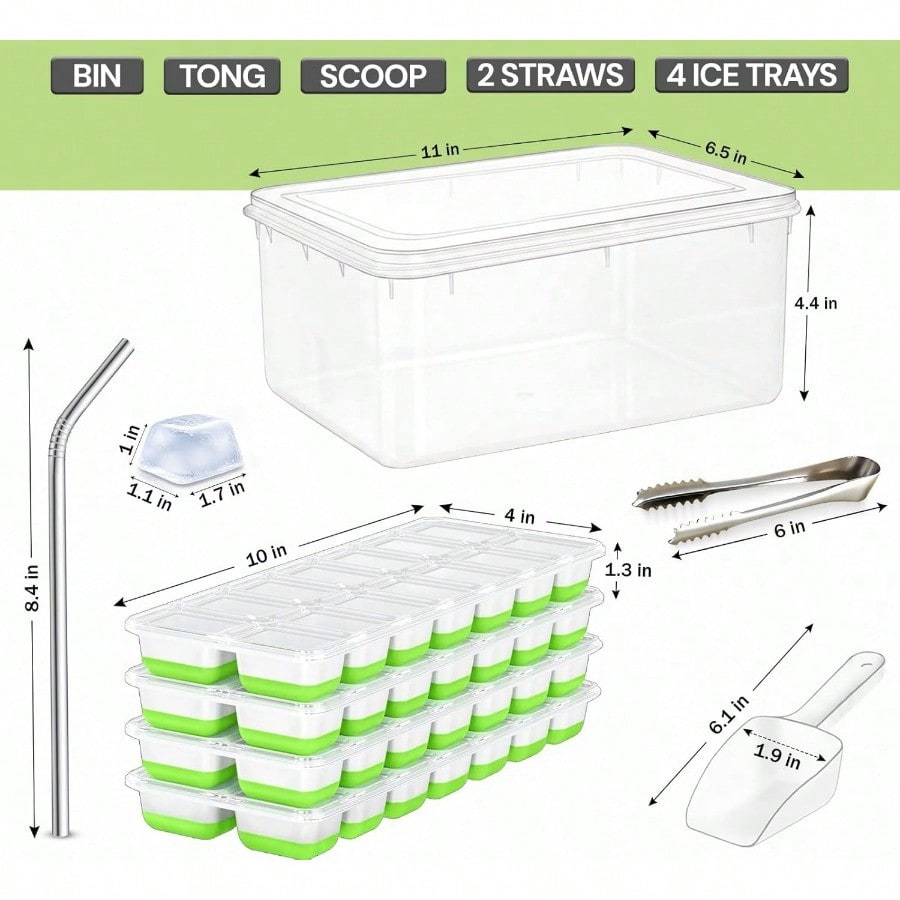 56pcs Tray With Lid And Bin –  - مراجعة Silicone Mold Tray وسعره