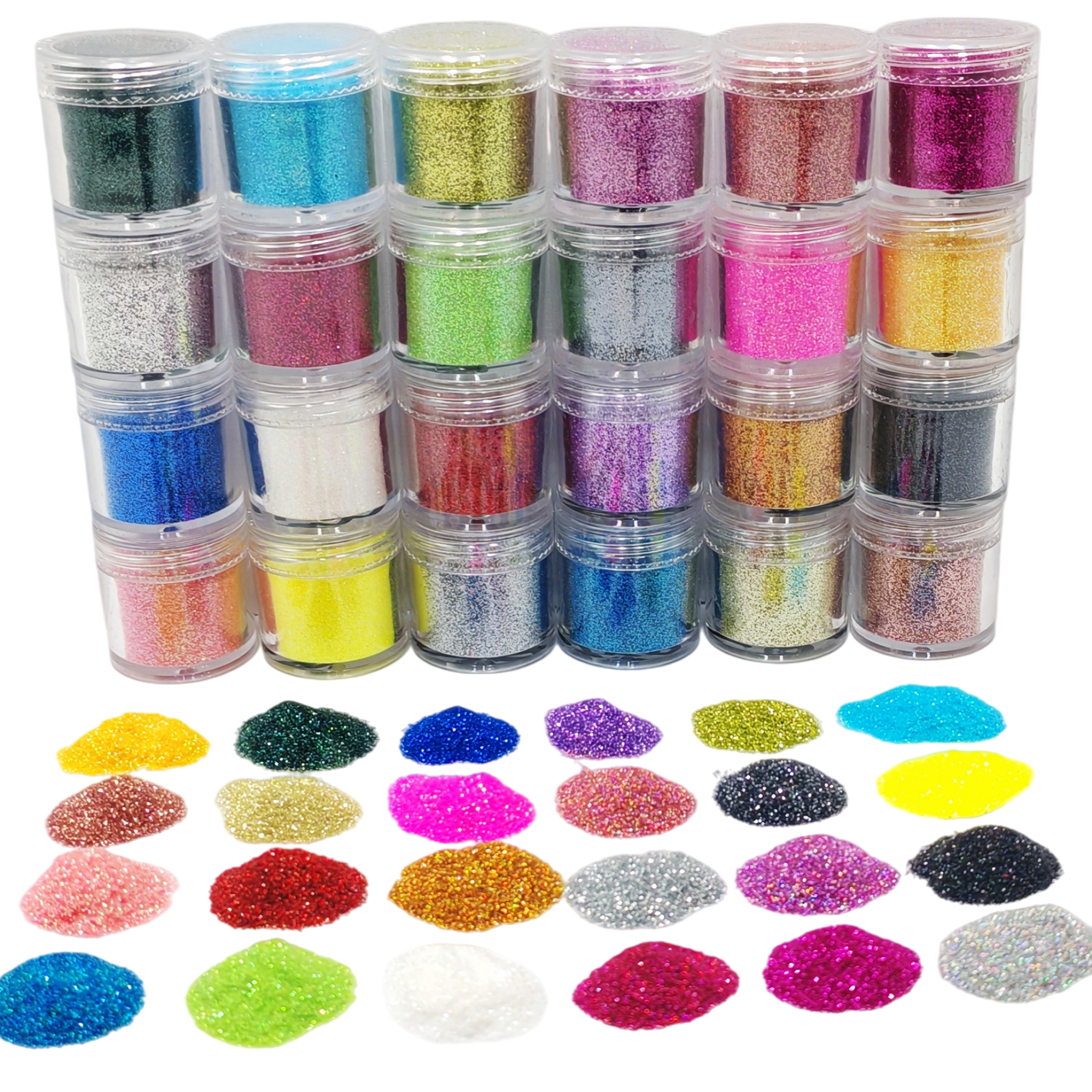 24-Color Cosmetic Iridescent H - مراجعة Resin Glitter Pack وسعره