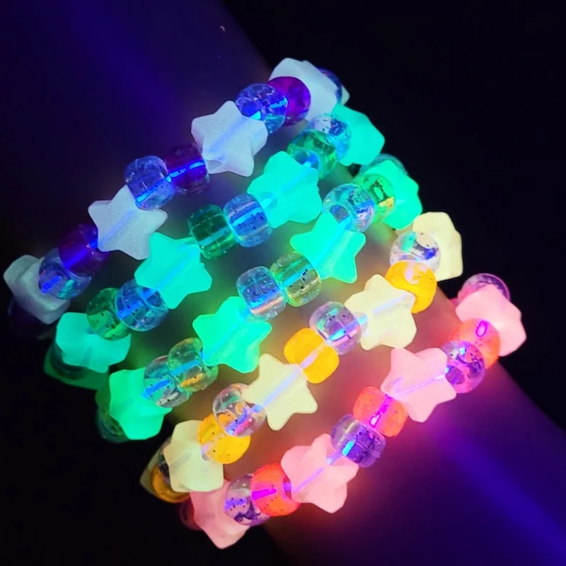 5 Glow star kandi bracelet set - مراجعة Resin Glitter Pack وسعره